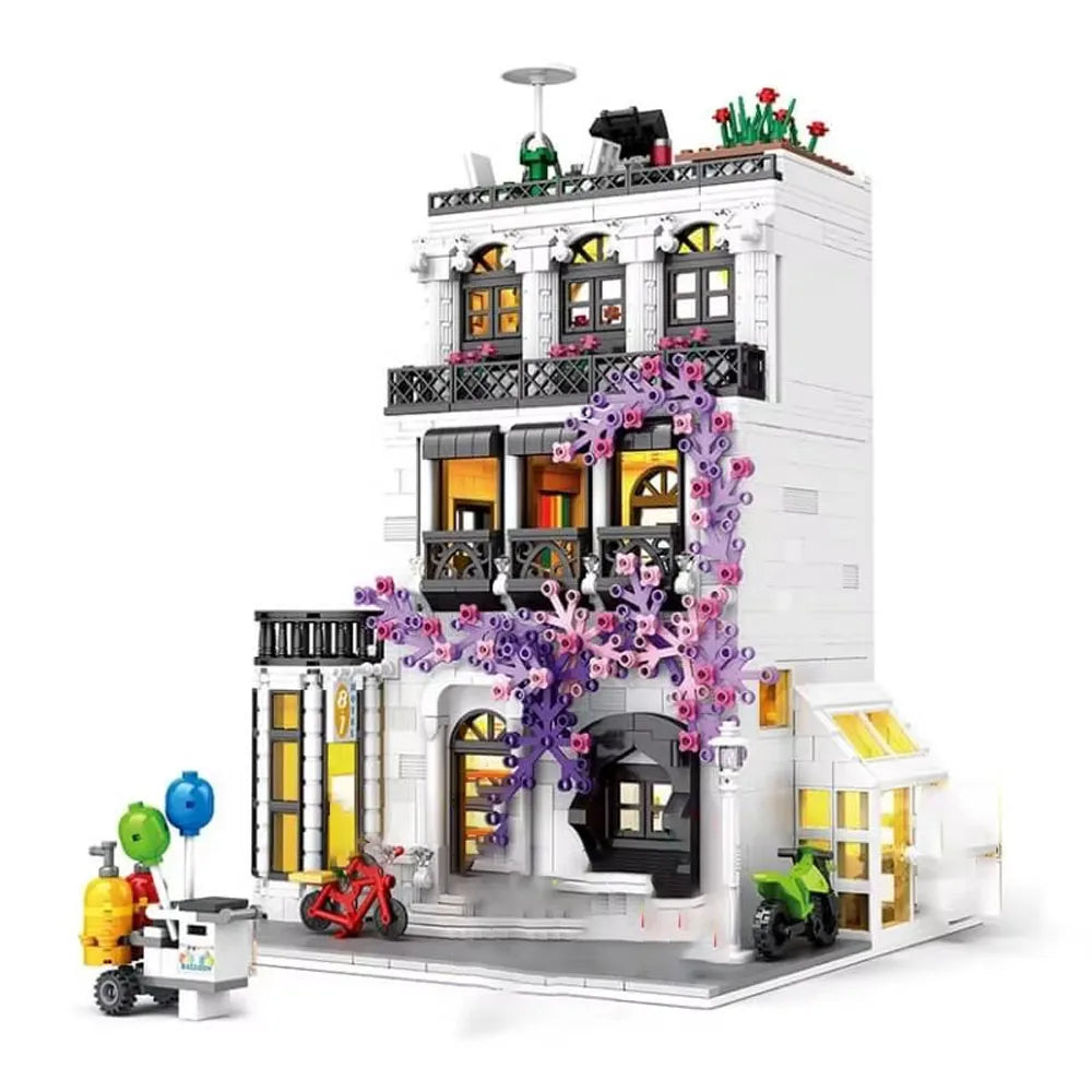 Creator Expert Europe Garden Street Series MOC 86012 House Modular Architecture Model Building Blocks Set DIY Toy Gift Children