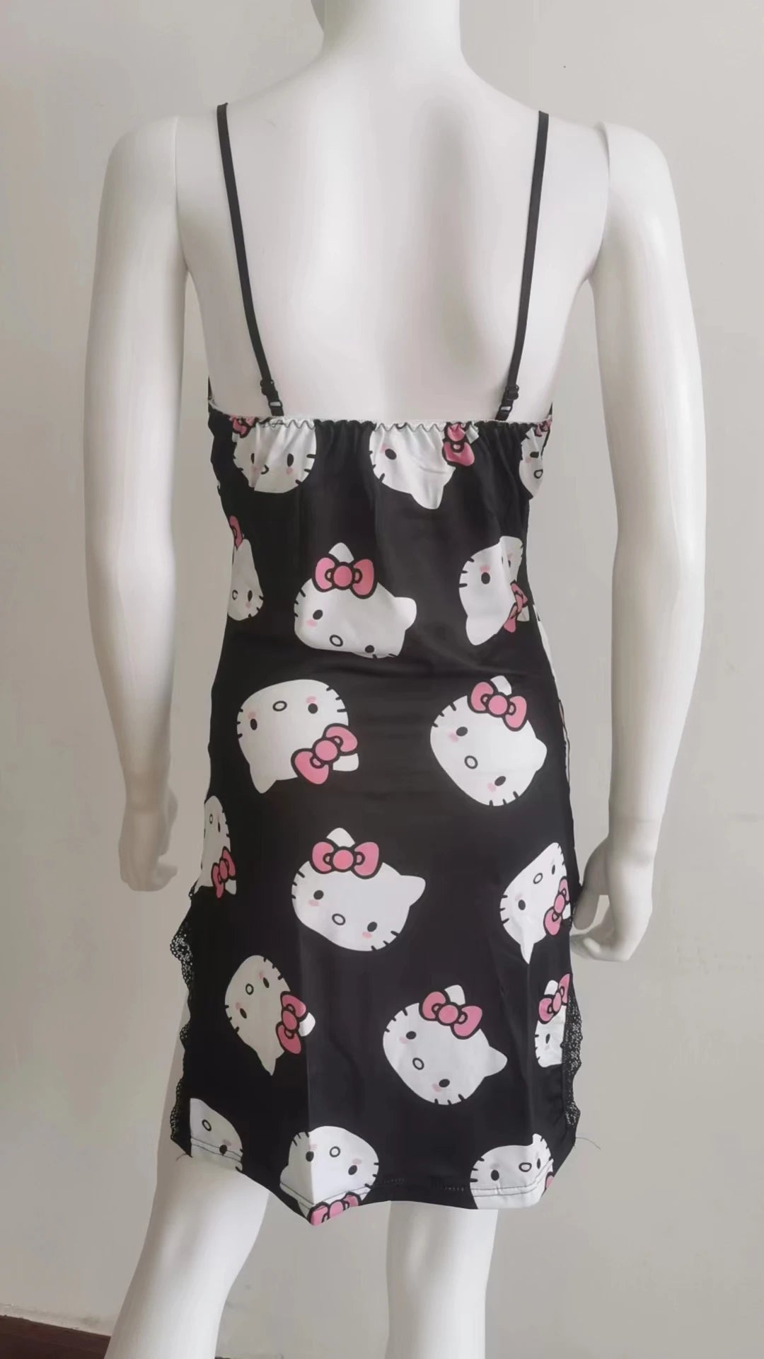 2024 New Hello Kitty Summer Ladies Nightdress Slip Dress Anime Sanrio My Melody Cartoon Cute Sweet Cotton Pajamas Homewear Cloth