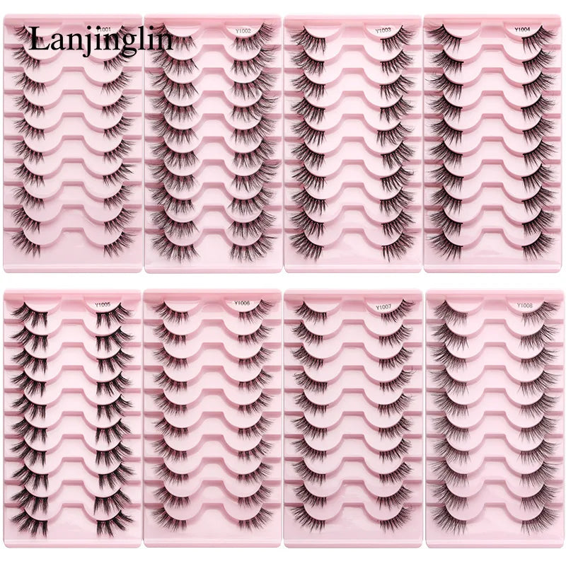 False Eyelashes 3/5/10 Pairs Half Lashes Cat Eye Natural Look Faux Cils Wispy 3d Mink Eyelashes Extension Make up Tools Cílios