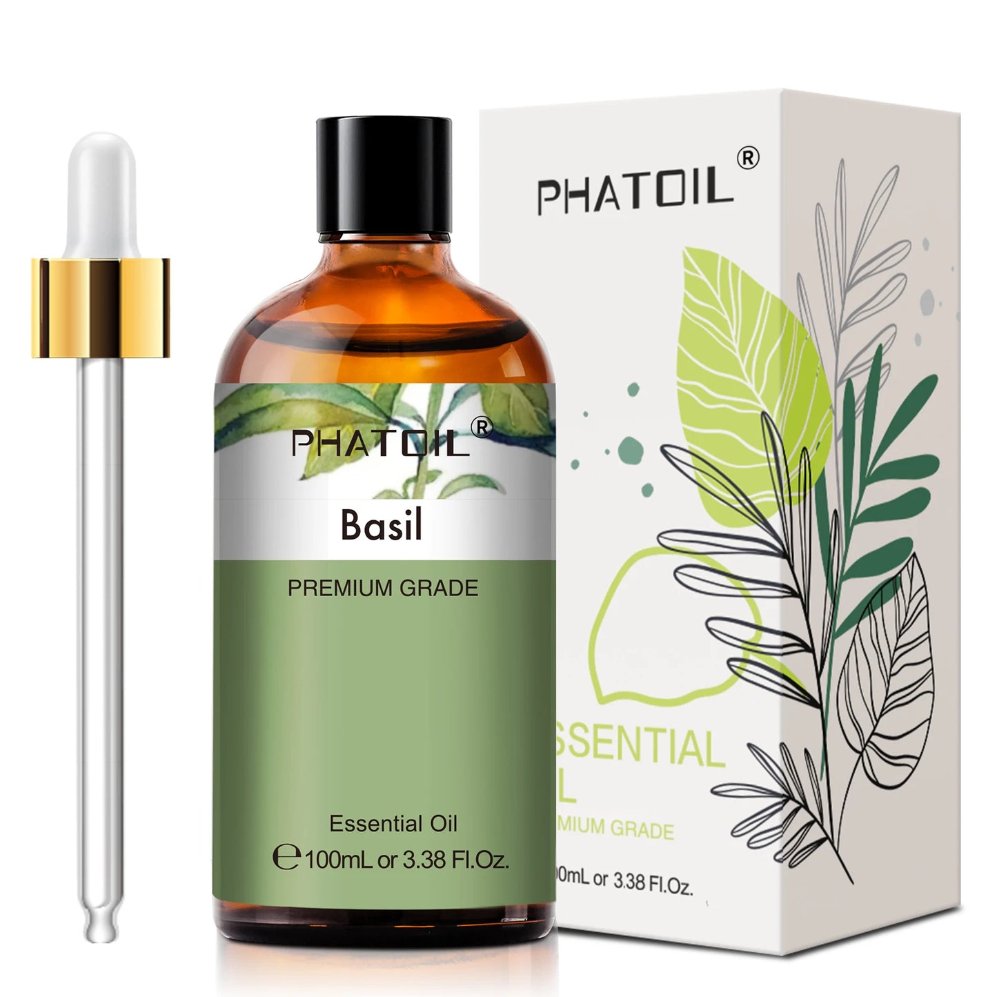 PHATOIL 100ml Essential Oils Lemon Eucalyptus Sweet Orange Cinnamon Vanilla Aroma Oils for Humidifier Diffuser Aromatherapy