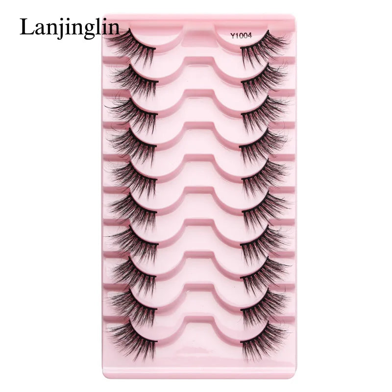 False Eyelashes 3/5/10 Pairs Half Lashes Cat Eye Natural Look Faux Cils Wispy 3d Mink Eyelashes Extension Make up Tools Cílios