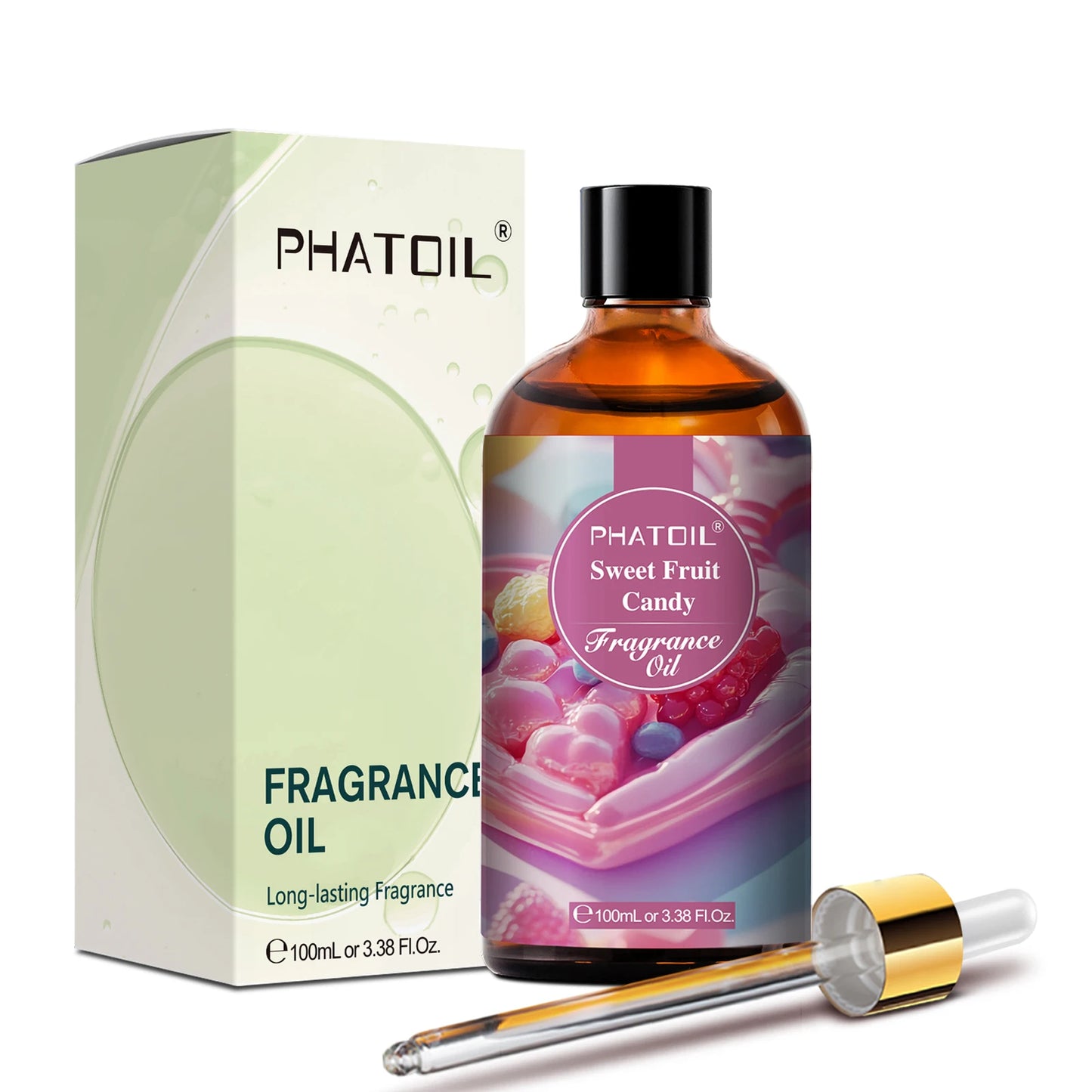 PHATOIL 100ml Fragrance Oil with Glass Dropper Fruit Carnival Almond Vanilla Warm Santal L'aube Rosa Aroma Perfume Oils For DIY