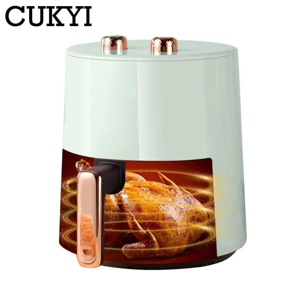 CUKYI 3.7L 1300W Electric Air Fryer Baking Oven Automatic Cooking Machine French Fries Maker Fruit Dryer BBQ Tools Oil Free 220V