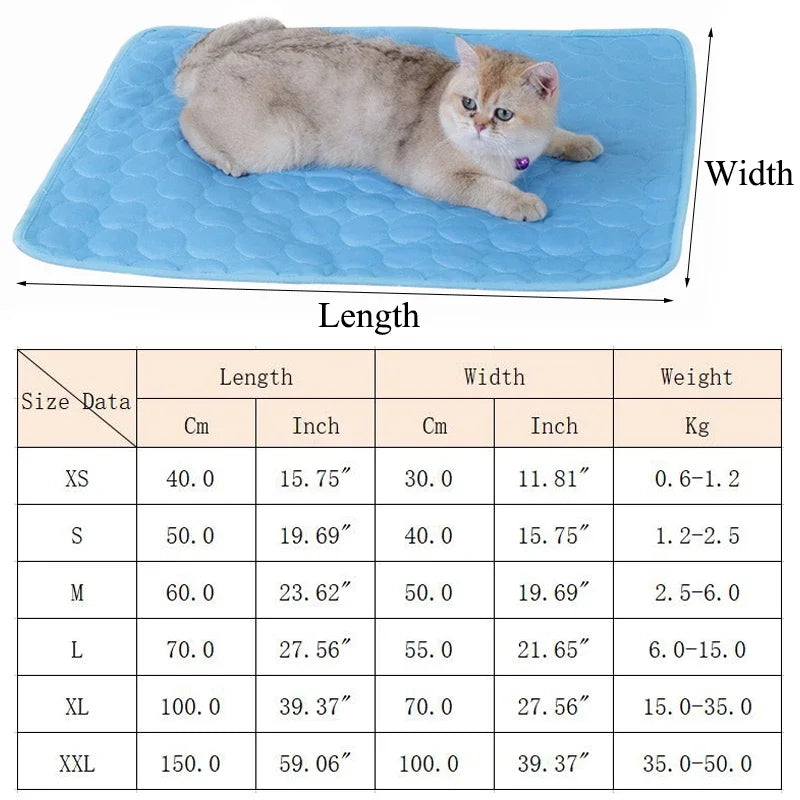 Summer Cat Puppy Cooling Mats Mesh Breathable Pet Blanket for Cats Animals Kitten Bed Pets Supplies  chat accessoires pour chats