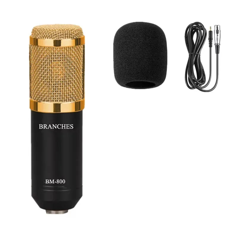 BM-800 Condenser Microphone Live Karaoke Song Chat Game Recording Microphone Mobile Phone Computer General Equipment