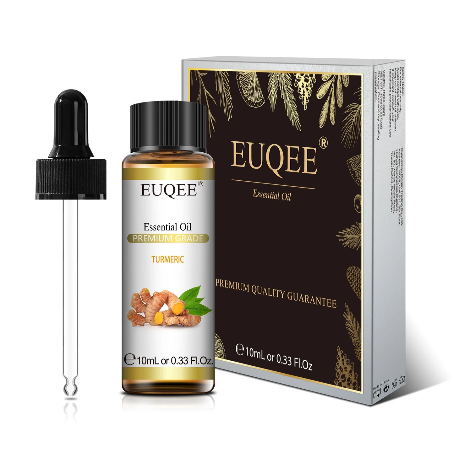 EUQEE 10ML Palo Santo Natural Essential Oil With Glass Dropper Oregano Cardamom Marjoram Fennel Lemon Eucalyptus Aroma Oils