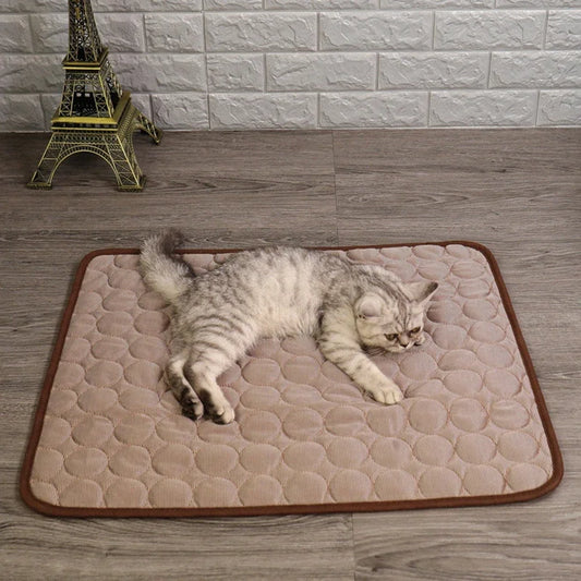 Summer Cat Puppy Cooling Mats Mesh Breathable Pet Blanket for Cats Animals Kitten Bed Pets Supplies  chat accessoires pour chats