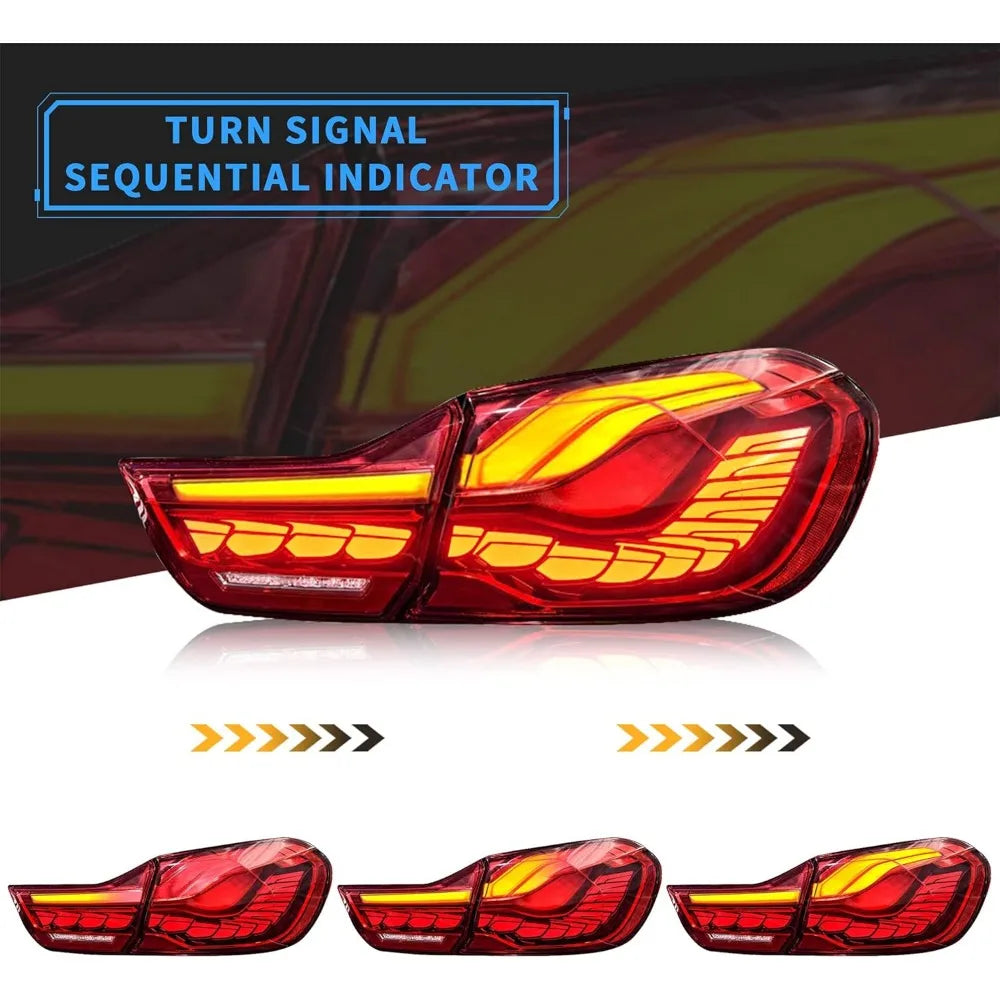 Tail Lights Compatible with 4-series BMW GTS F32 F33 F36 F82 F83 2014-2020 Sedan/Convertible/Coupe w/Sequential w/3D Dynamic