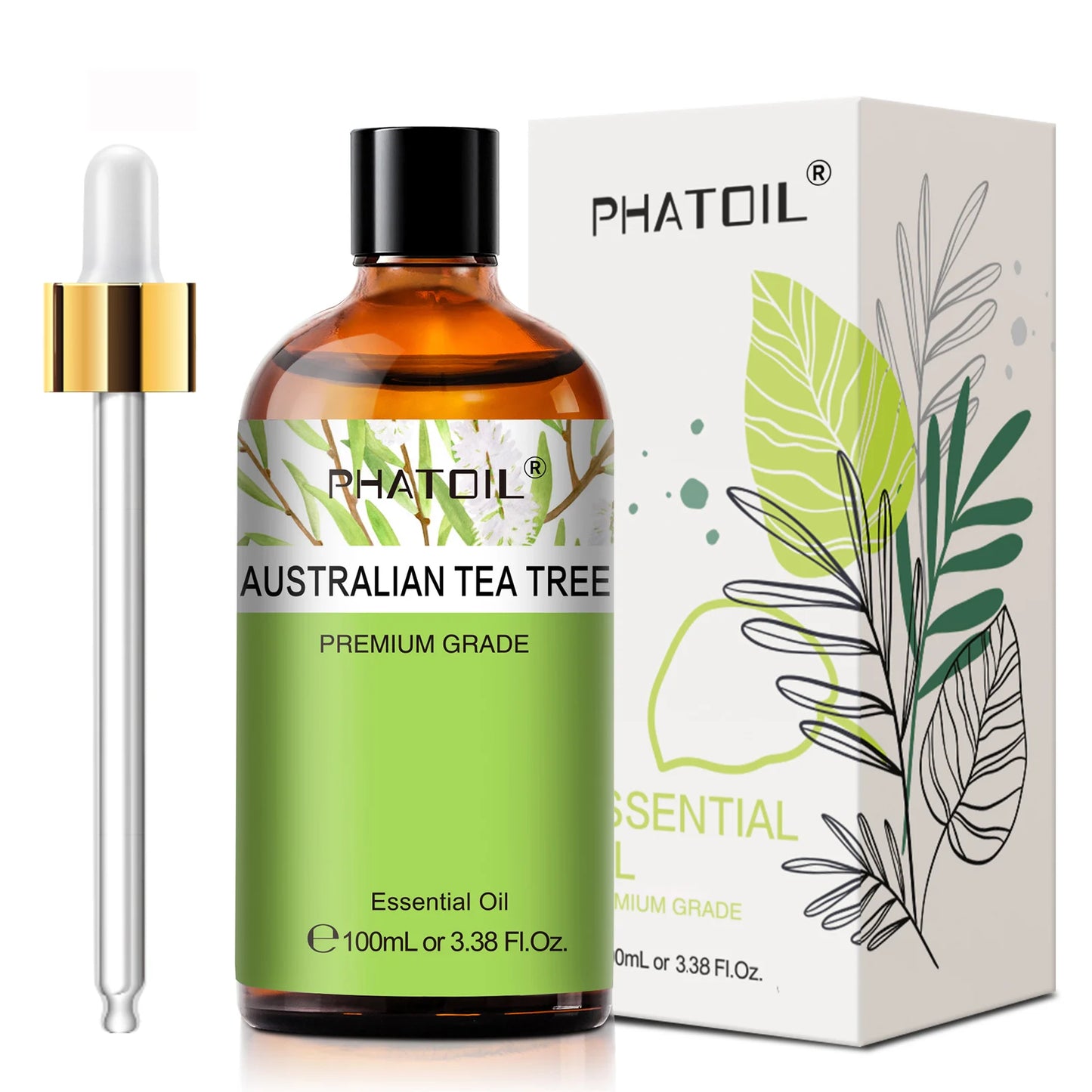 PHATOIL 100ml Essential Oils Lemon Eucalyptus Sweet Orange Cinnamon Vanilla Aroma Oils for Humidifier Diffuser Aromatherapy