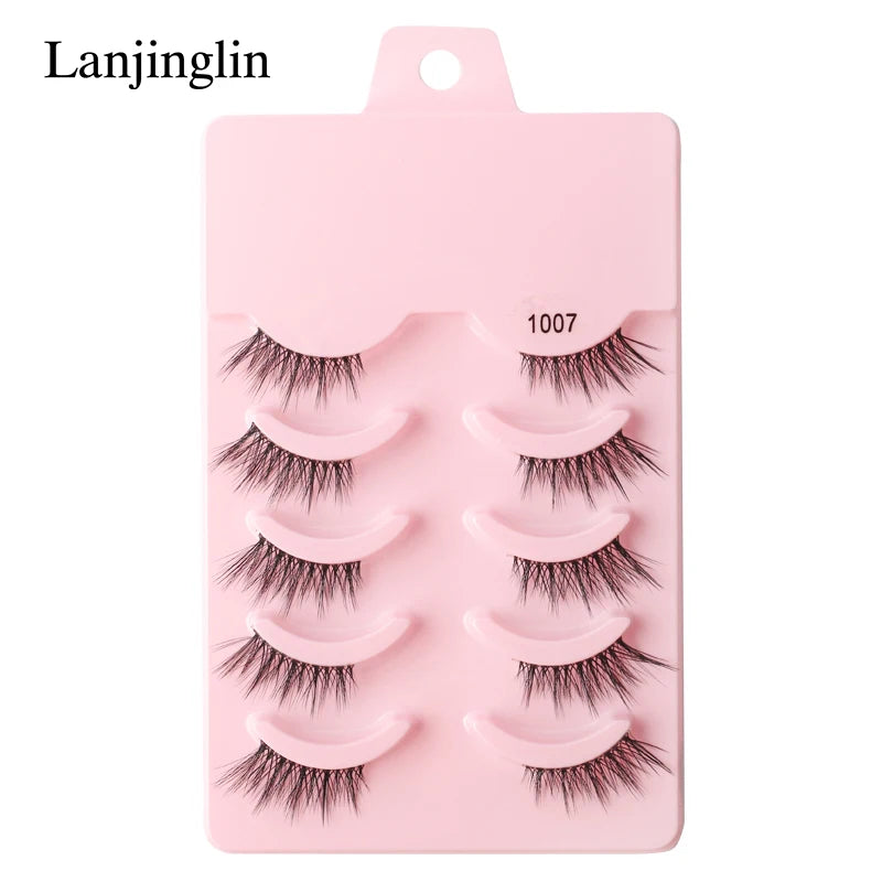 False Eyelashes 3/5/10 Pairs Half Lashes Cat Eye Natural Look Faux Cils Wispy 3d Mink Eyelashes Extension Make up Tools Cílios