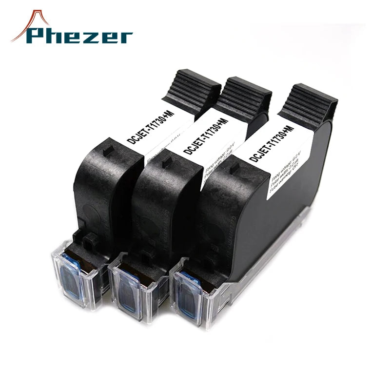 Phezer 25.4mm Handheld Online Inkjet Printer Ink Cartridge High Adhesion White/Yellow/Black/Red/Bule/Green Quick Fast Dry