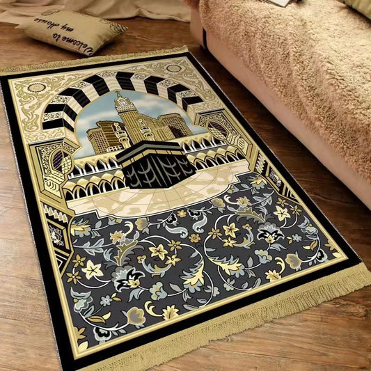 Islam Thick Prayer Rug Man Prayer Mat for Muslim Ramadan Thickened Soft Man Prayer Mat Portable Prayer Rugs kids Prayer Rug