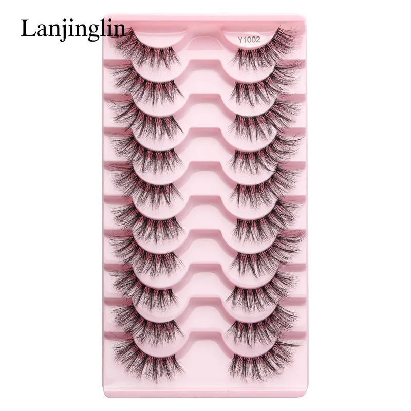 False Eyelashes 3/5/10 Pairs Half Lashes Cat Eye Natural Look Faux Cils Wispy 3d Mink Eyelashes Extension Make up Tools Cílios