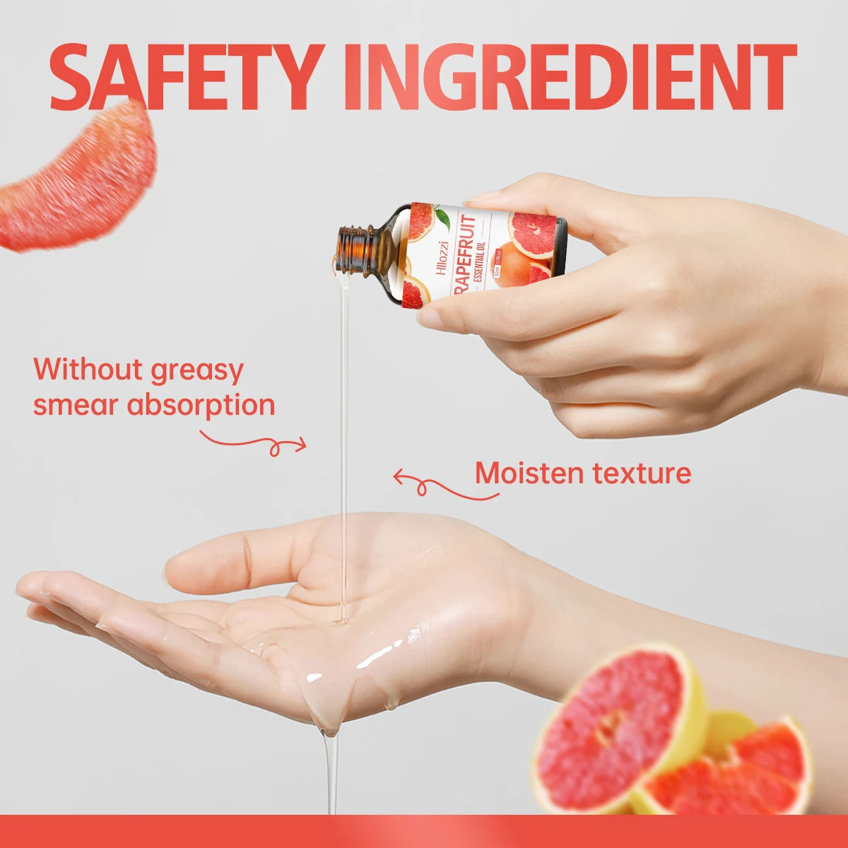 Grapefruit essential oil for body massage, aromatherapy diffuser, humidifier, alcohol-free, suitable for all skin types