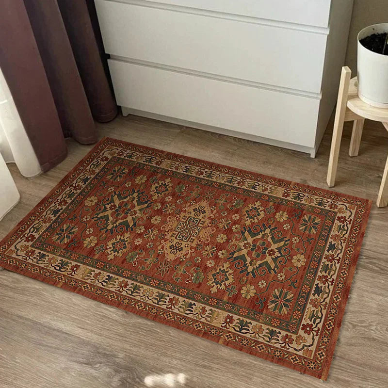 VIKAMA Retro Persian Entrance Door Mat Ethnic Style Home Decoration Living Room Bedroom Kitchen Floor Mat Study Carpet