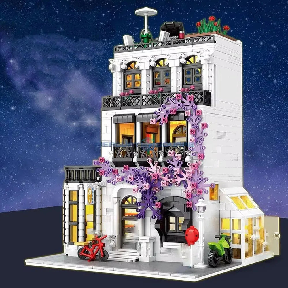 Creator Expert Europe Garden Street Series MOC 86012 House Modular Architecture Model Building Blocks Set DIY Toy Gift Children