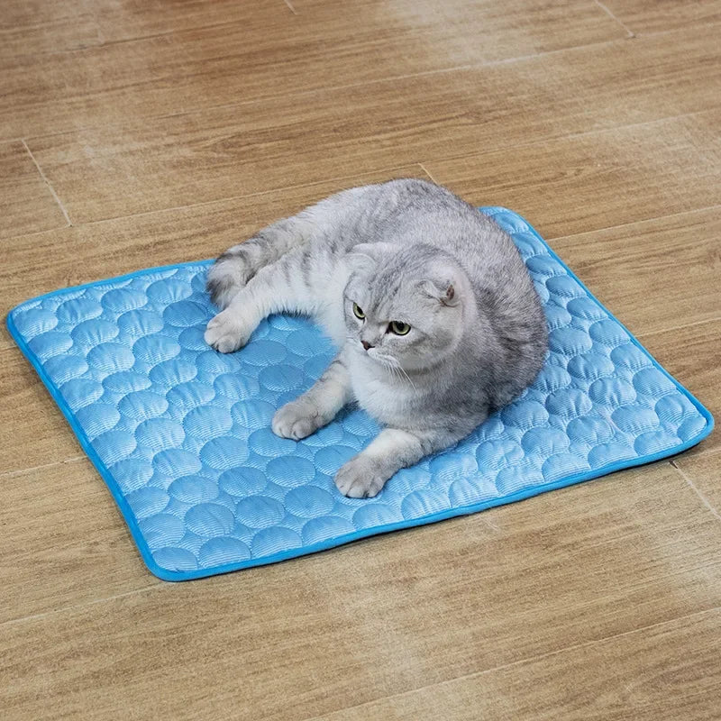 Summer Cat Puppy Cooling Mats Mesh Breathable Pet Blanket for Cats Animals Kitten Bed Pets Supplies  chat accessoires pour chats