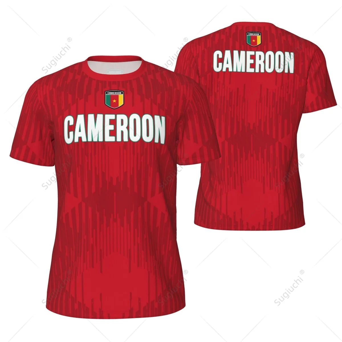 Sports Mesh T-shirt Cameroon Flag For Running Bike Soccer Tennis Football Fitness Tees 3D Printed Custom