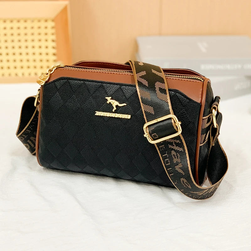 New Luxury High Quality Women Messenger Bag Famous Designer Lady Shoulder Bags Fashionable Checkered Trendy Crossbody Sac A Main