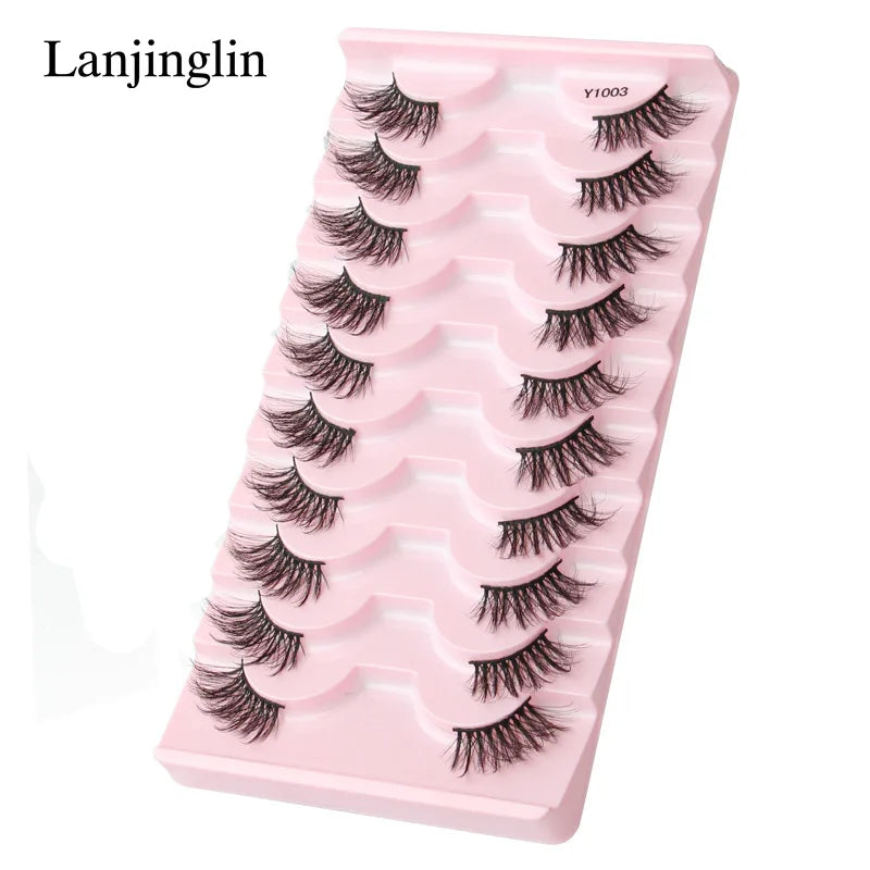 False Eyelashes 3/5/10 Pairs Half Lashes Cat Eye Natural Look Faux Cils Wispy 3d Mink Eyelashes Extension Make up Tools Cílios