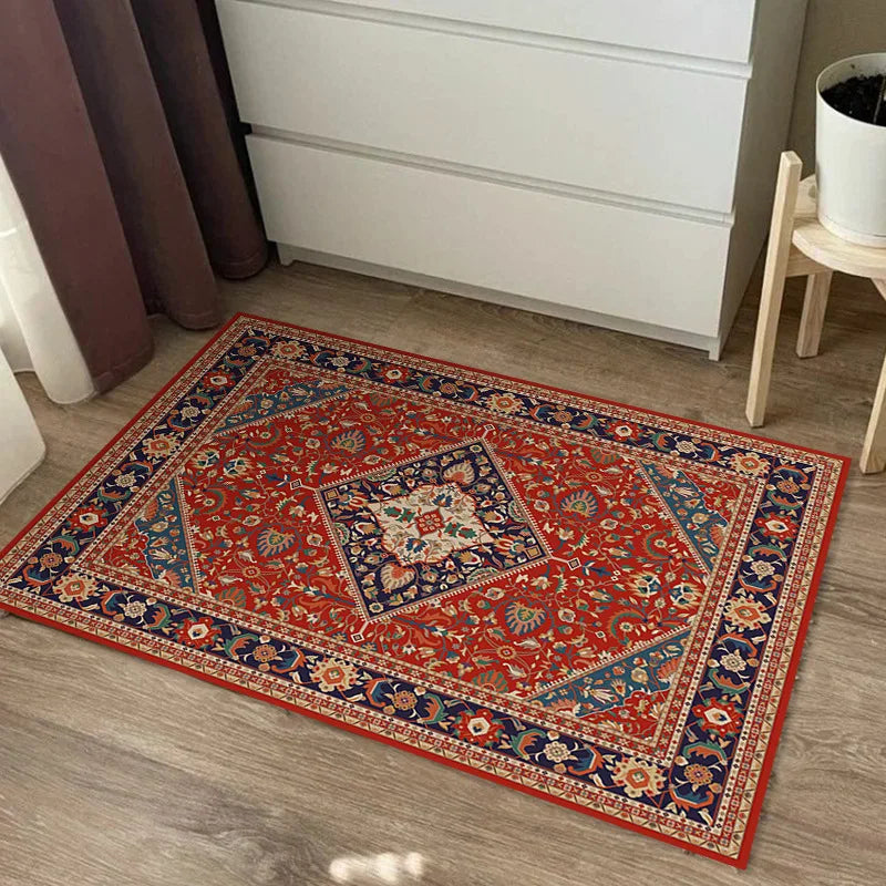 VIKAMA Retro Persian Entrance Door Mat Ethnic Style Home Decoration Living Room Bedroom Kitchen Floor Mat Study Carpet