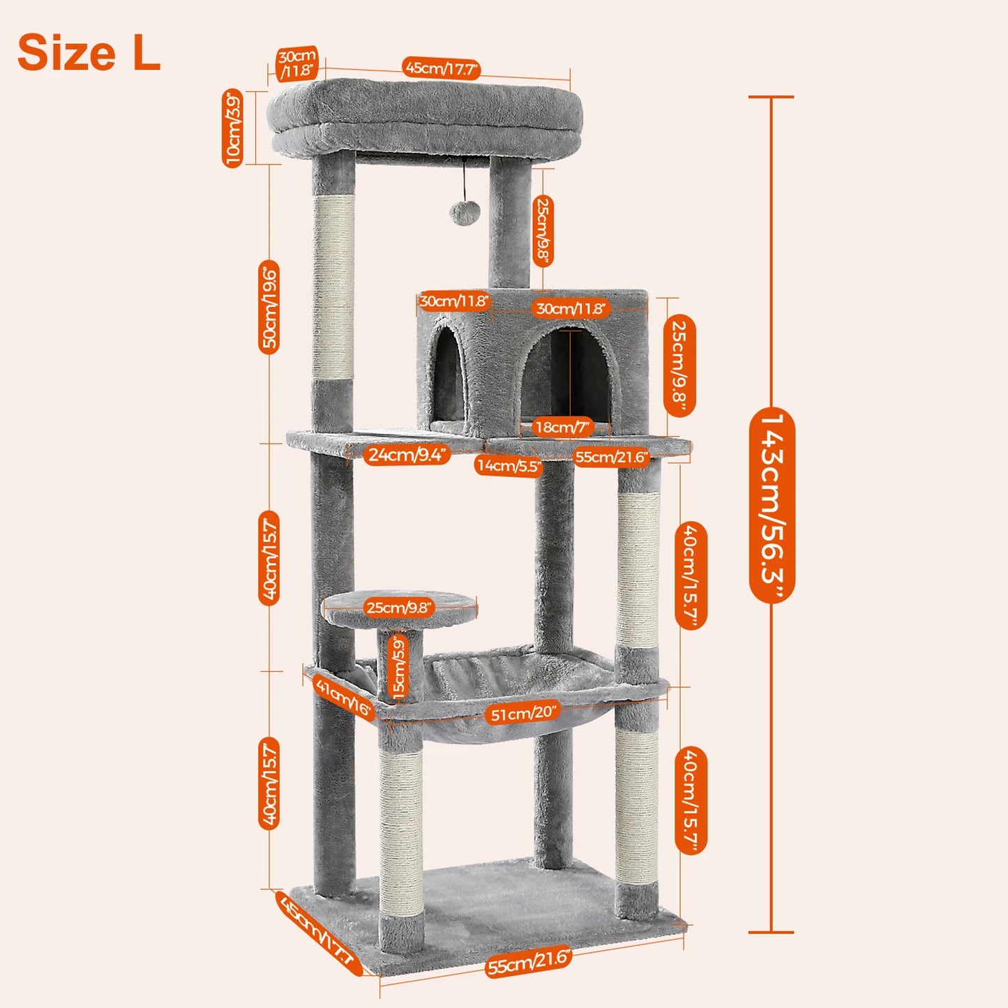 Luxury Cat Tree House Tower with Cabinet Solid Wood Cat Tree Posting Toy Multi-Level Kitten Cat Condo rascador gato arbre à chat