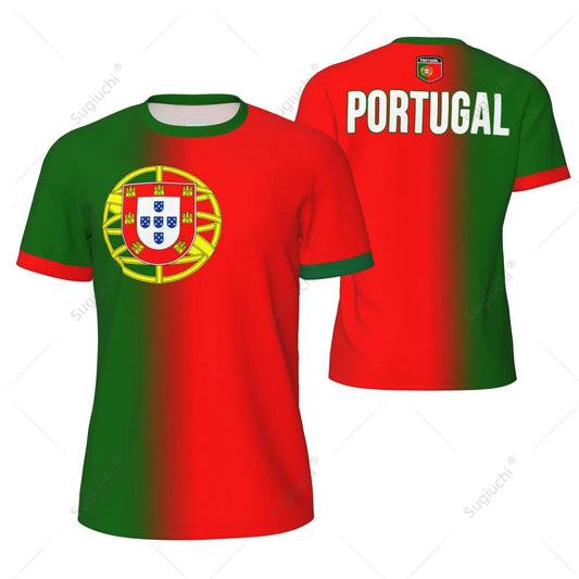 Sports Mesh T-shirt Portugal Flag For Running Bike Soccer Tennis Football Fitness Tees 3D Printed Custom shirt foot pas cher