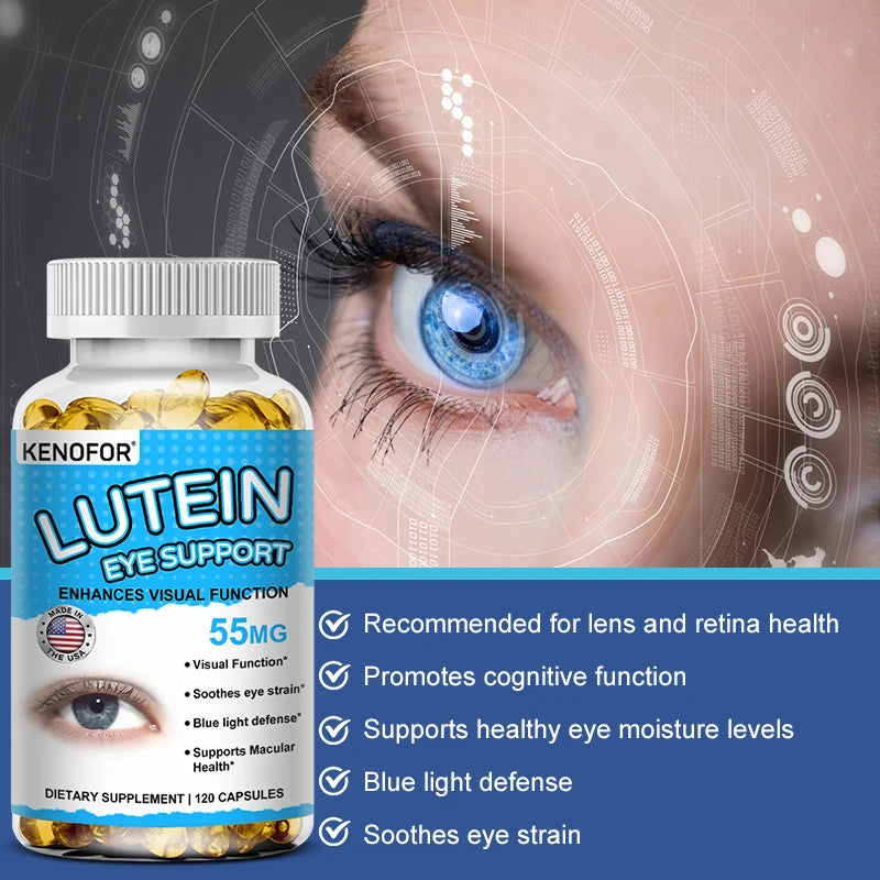 Lutein Zeaxanthin Extract Capsules – Supports Eye Fatigue, Dry Eyes and Vision Health Lutein Blend for Adults Antioxidant