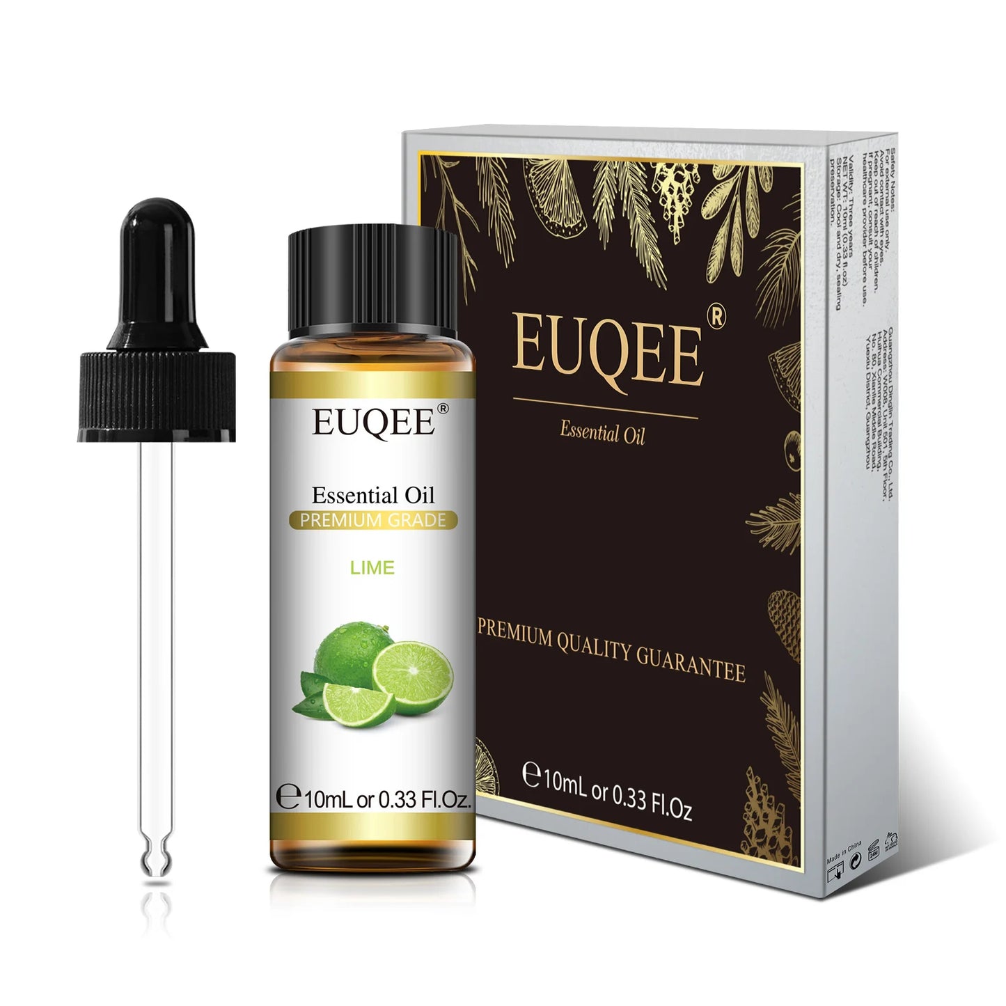 EUQEE 10ML Palo Santo Natural Essential Oil With Glass Dropper Oregano Cardamom Marjoram Fennel Lemon Eucalyptus Aroma Oils