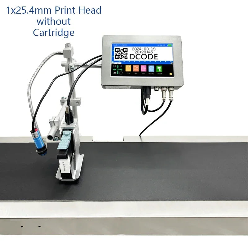 DCODE 170PLUS 12.7/25.4mm TIJ Industrial Online Thermal Inkjet Printer Text QR Barcode Batch Number Logo Date Label Printer